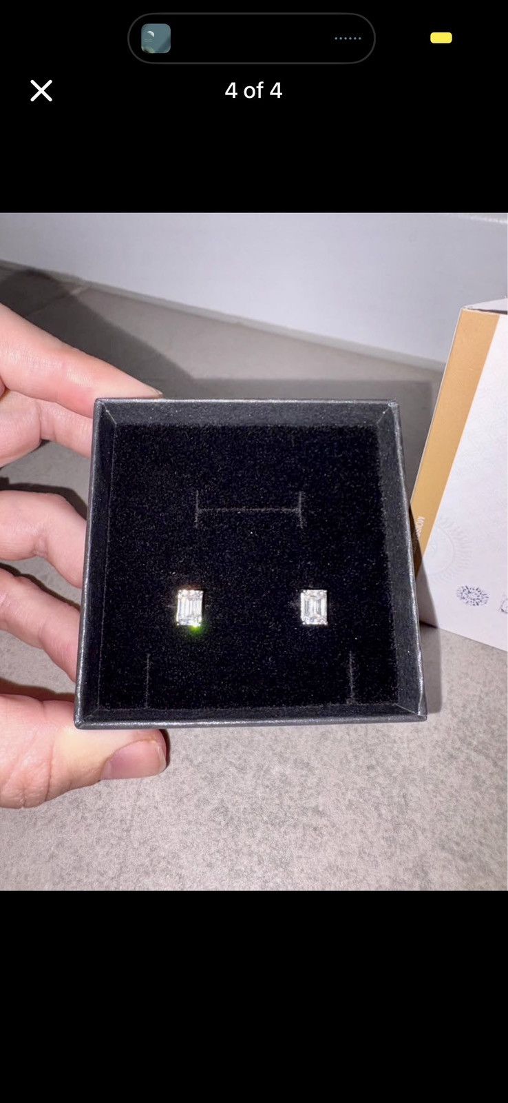 Other 1 carat Moissanite Emerald Cut Earrings Size ONE SIZE - 2 Thumbnail