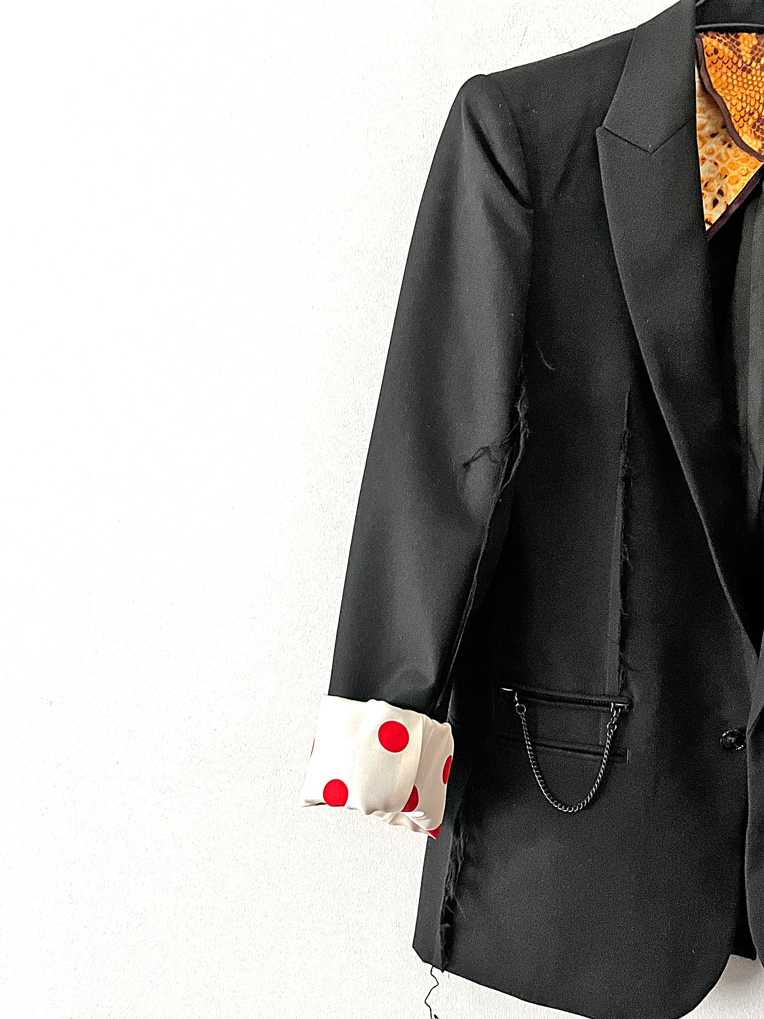 Number (N)ine SS'06 Number(N)ine Frayed Blazer With Chian Size US XL / EU 56 / 4 - 9 Thumbnail