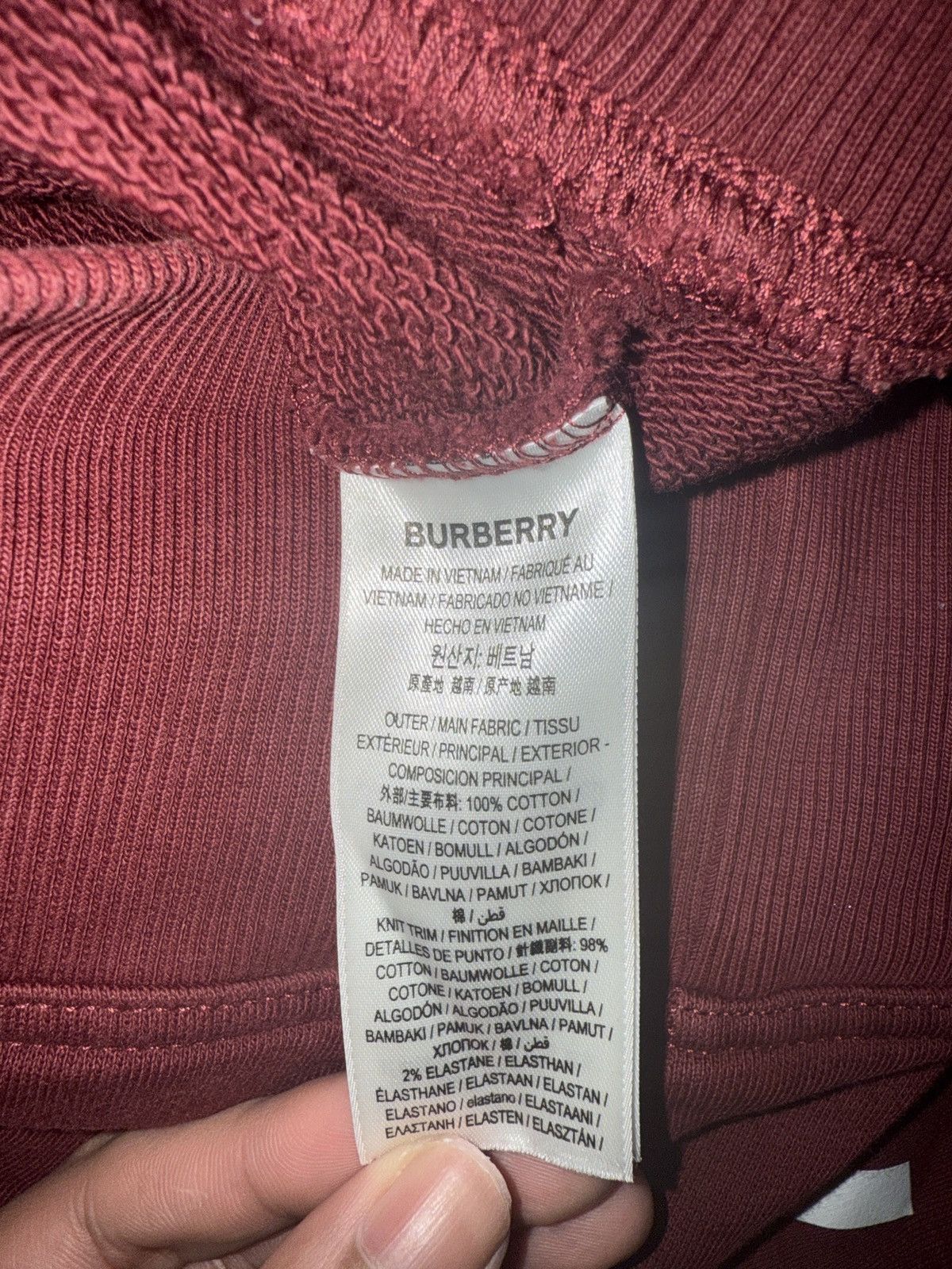 Burberry Burberry Rare S23 Logo Sweatshirt - Maroon Size US S / EU 44-46 / 1 - 6 Thumbnail