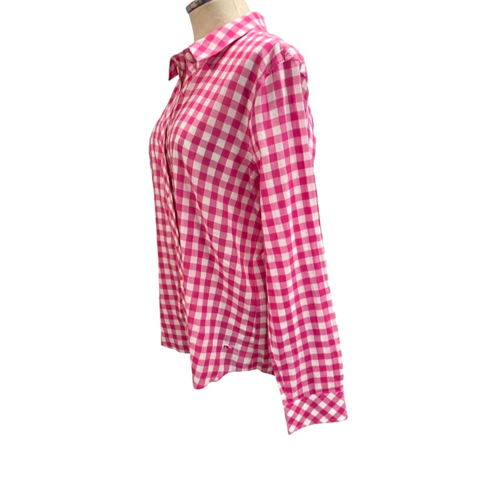Vineyard Vines Vineyard Vines Button-Up Shirt Womens Gingham Pink White Size 12 Relaxed Fit Women Size XL / US 12-14 / IT 48-50 - 4 Thumbnail