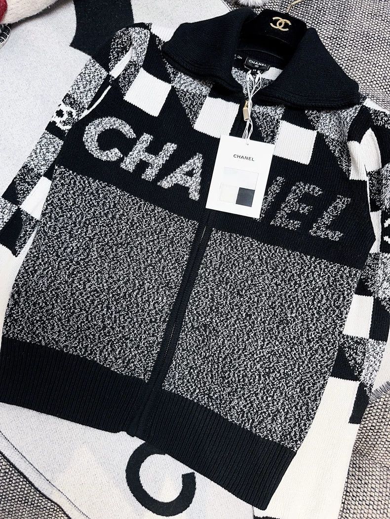 Chanel Chanel Coco Neige Checkerboard Zip Sweater Size M / US 6-8 / IT 42-44 - 8 Thumbnail