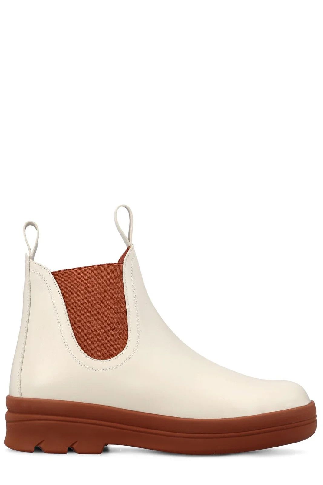 o1srvl11e0225 Lakeside Ankle Boots in White & Brown