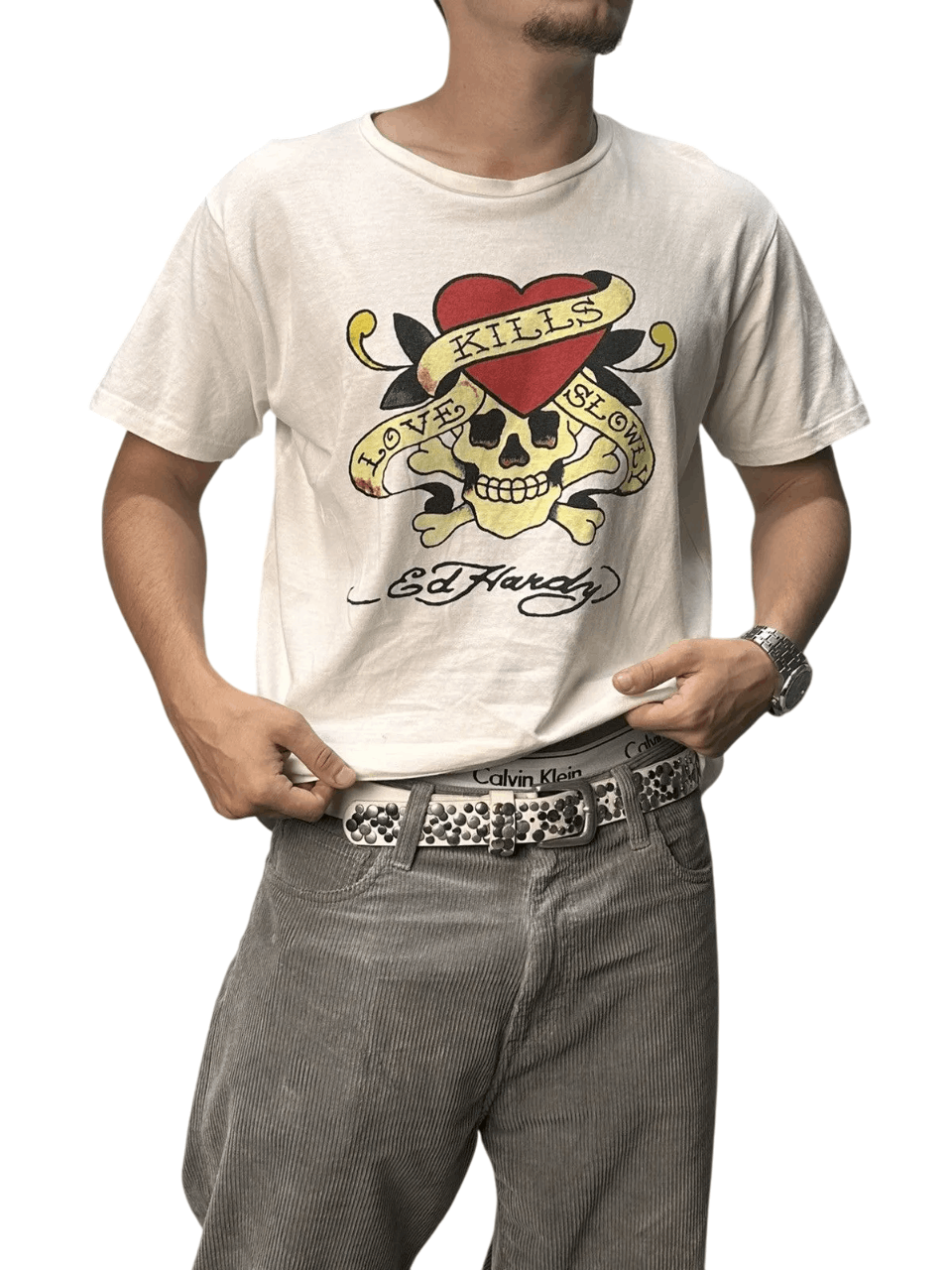 Ed Hardy 👉 Ed Hardy T-Shirt mens Crazy Affliction Vintage Audiger Size US L / EU 52-54 / 3 - 2 Thumbnail