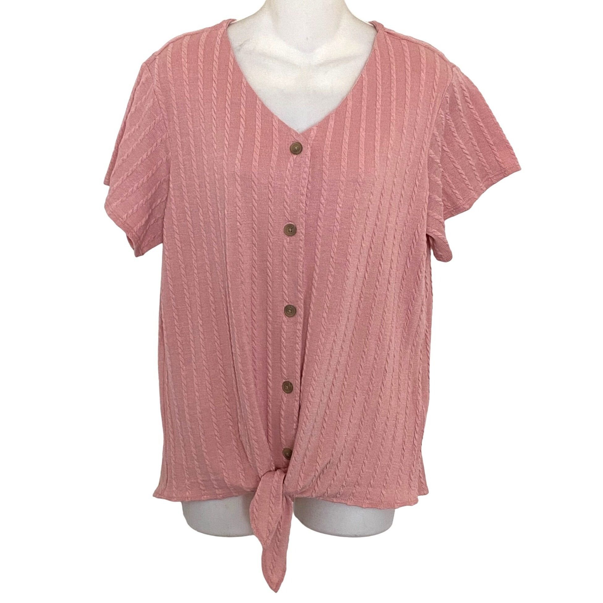 Vintage Weatherproof Vintage Top Short Sleeve Button Tie Waist V Nec Size M / US 6-8 / IT 42-44 - 1 Thumbnail