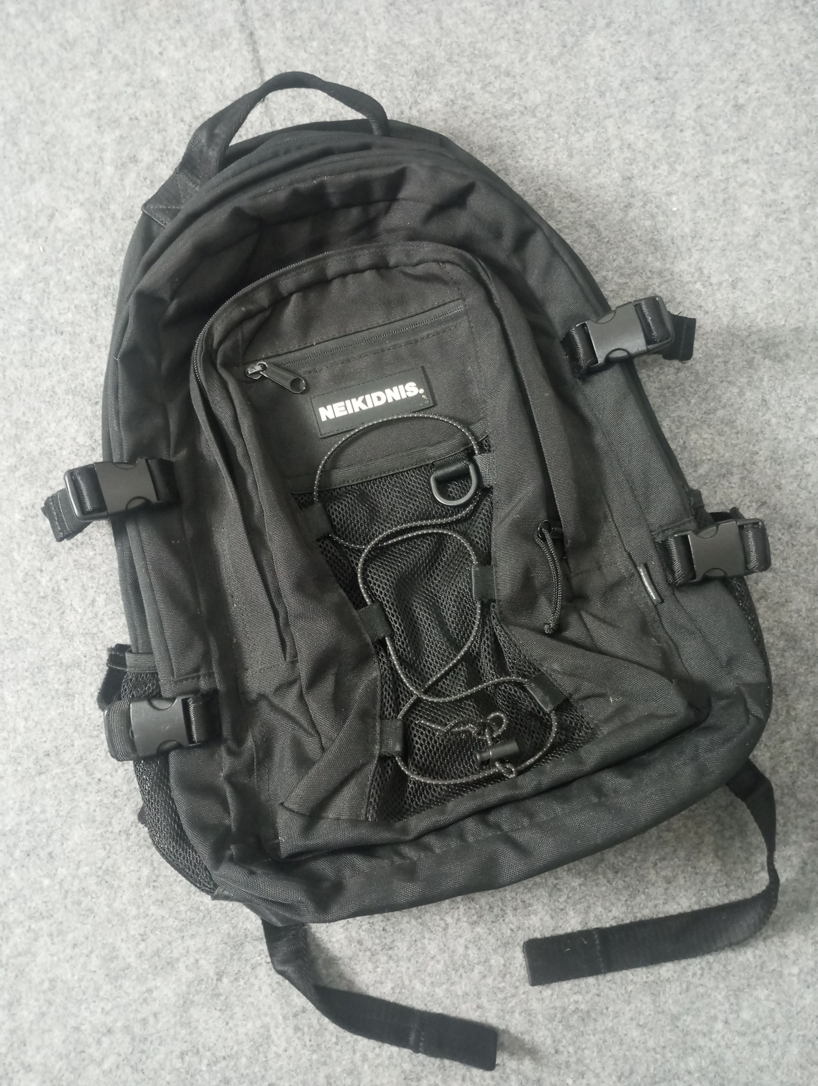 Japanese Brand × Vintage Vintage Black 'Neikidnis' Mesh String Backpack Size ONE SIZE - 2 Thumbnail