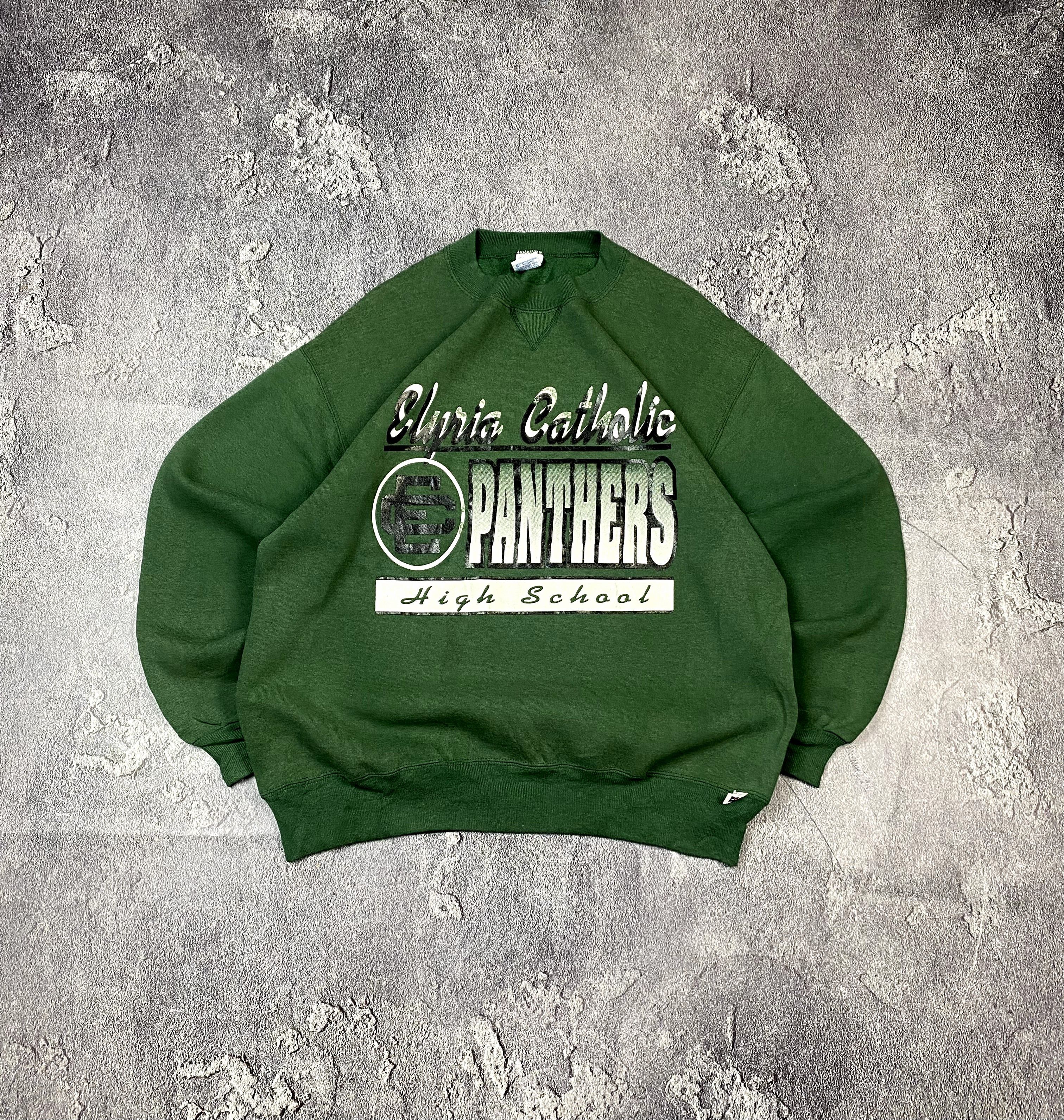 Russell Athletic × Vintage Vintage 90s Russell Athletic Green Sunfaded Sweatshirt Size US XL / EU 56 / 4 - 1 Thumbnail