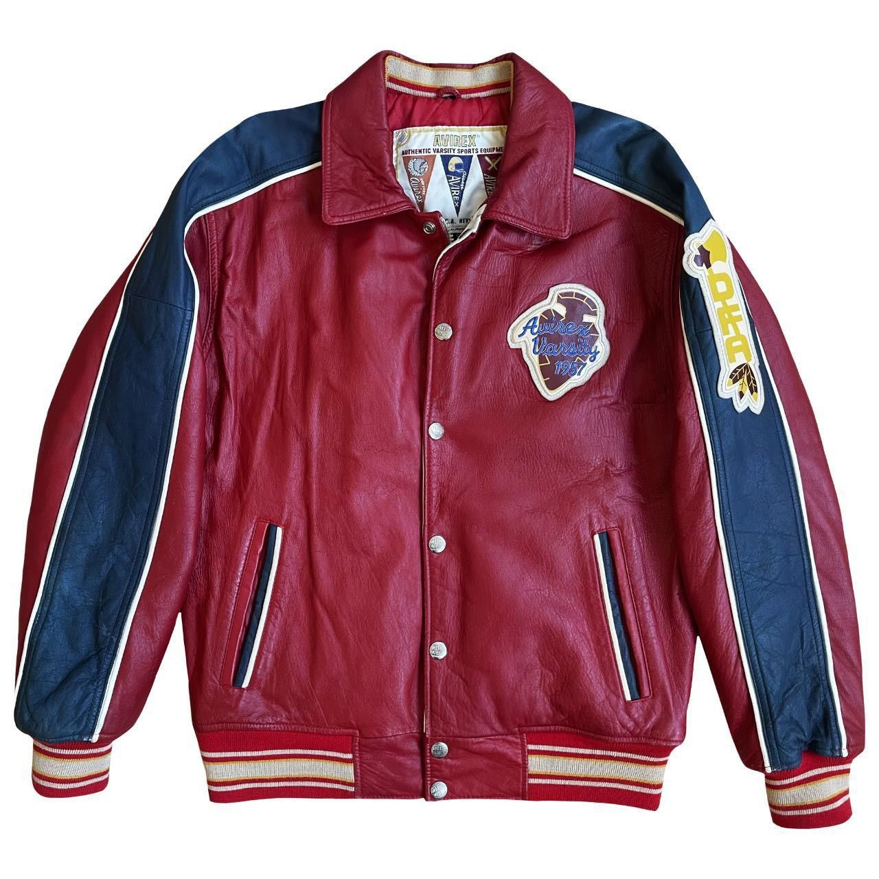 Avirex × Vintage Avirex Leather Varsity Jacket Size US S / EU 44-46 / 1 - 2 Thumbnail