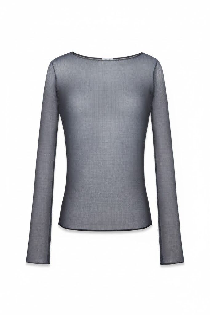 Saint Laurent Paris oc11z1125 Top in Jersey in Grey Size ONE SIZE - 1 Preview