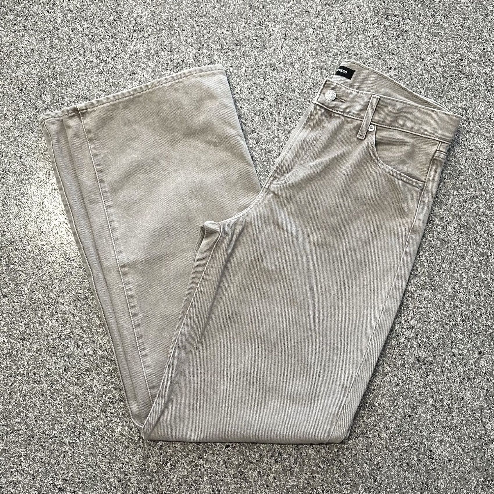 Express Express Jeans Womens 8L 32x34 Wide-Leg High Rise Relaxed Denim Jeans Gray color Size 24" / US 00 / IT 34 - 2 Thumbnail