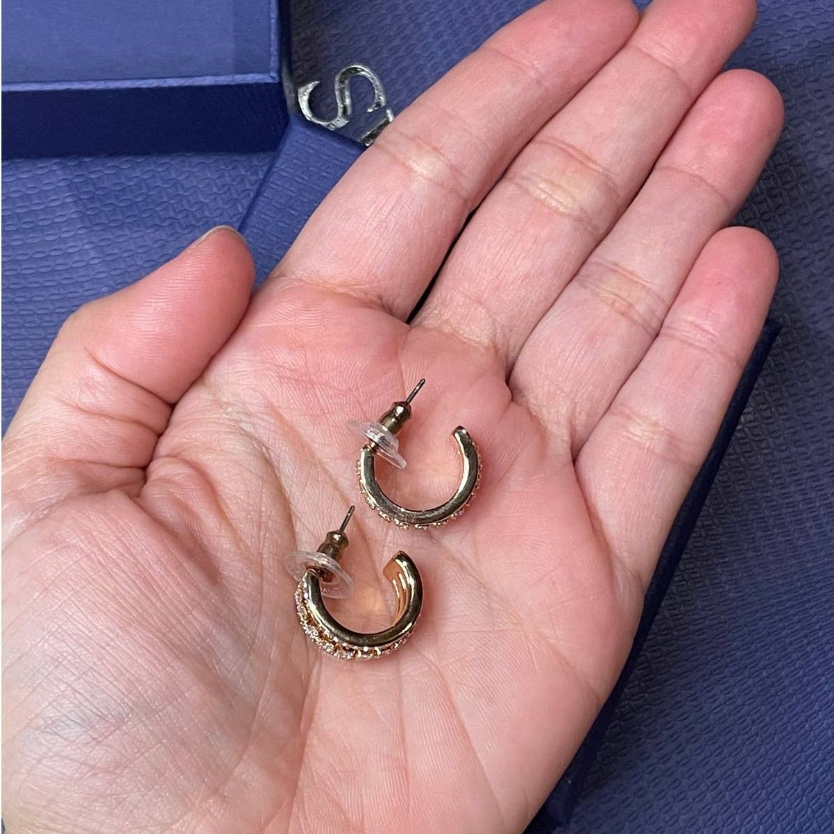 Swarovski Swarovski Further Pierced Earrings White Rose Gold Plated Size ONE SIZE - 7 Thumbnail