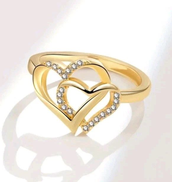 Other Double Heart Cubic Zirconia Ring Size 8 Size ONE SIZE - 3 Thumbnail