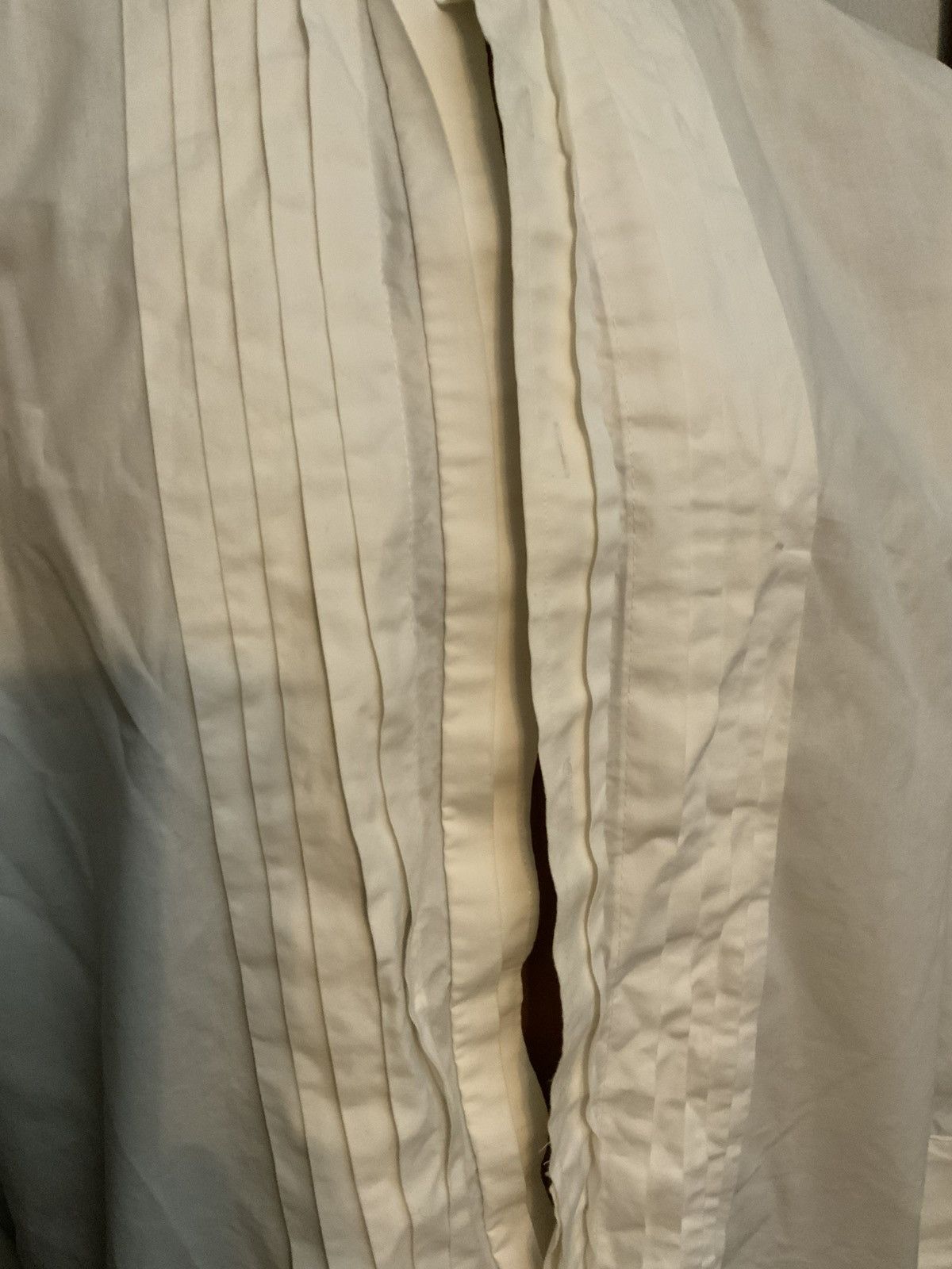 Pierre Balmain × Vintage Pierre Balmain Plisse French Cuff Tuxedo Ruffled Dress Shirt Size US M / EU 48-50 / 2 - 11 Thumbnail