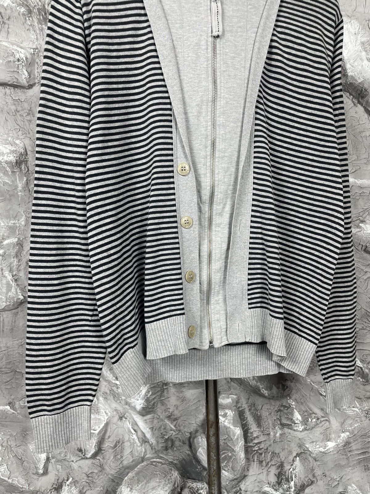 20471120 × Beauty Beast × Japanese Brand Striped Zip Buttons Cardigan Hoodie Y2K Hysteric goa Style Size US M / EU 48-50 / 2 - 5 Thumbnail