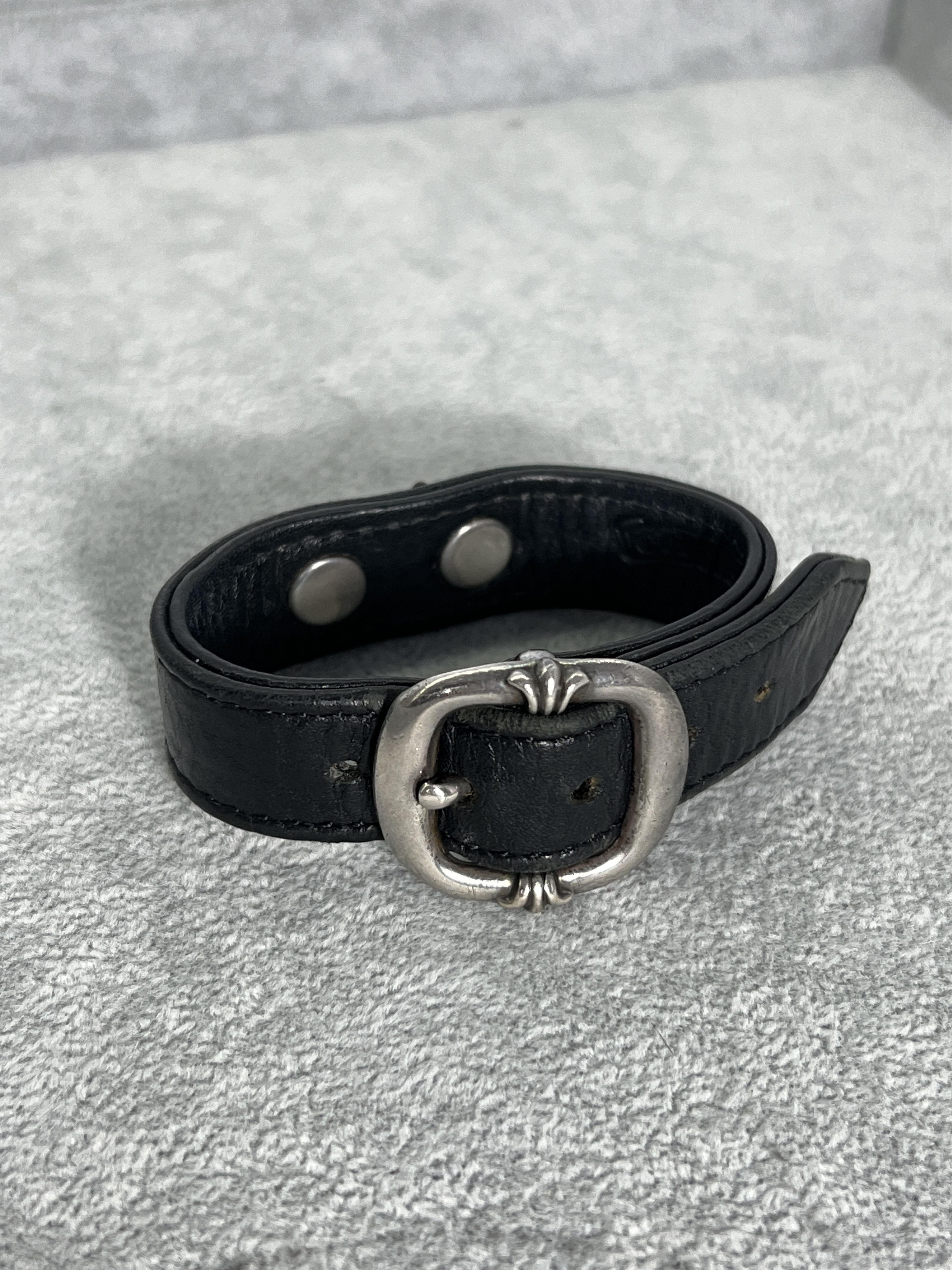 Chrome Hearts Chrome Hearts Leather Bracelet Cross Buckle 925 Size ONE SIZE - 2 Thumbnail