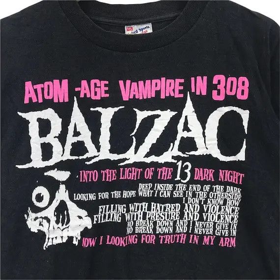 Band Tees × Vintage Vtg 1995 BALZAC JAPAN PUNK Horror Band Tee Shirt Vampire Size US M / EU 48-50 / 2 - 5 Thumbnail