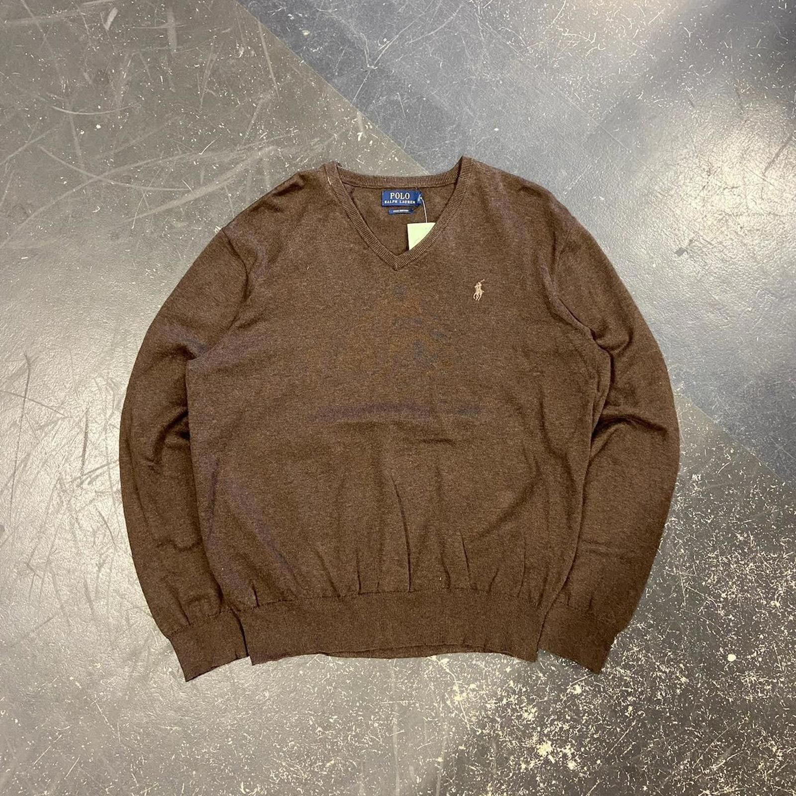 Polo Ralph Lauren Polo Ralph Lauren Brown V Neck Size US L / EU 52-54 / 3 - 2 Thumbnail