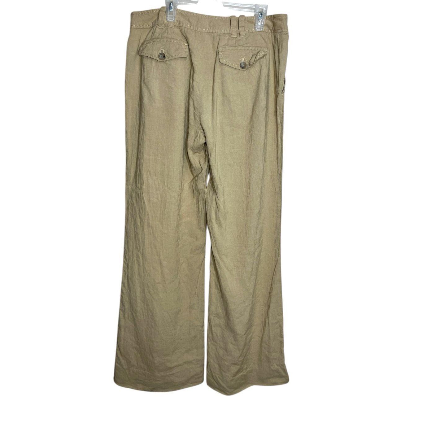 Banana Republic Banana Republic Y2K Wide Leg Linen High Waist Pant Women's Size 10 Size 32" / US 10 / IT 46 - 5 Thumbnail