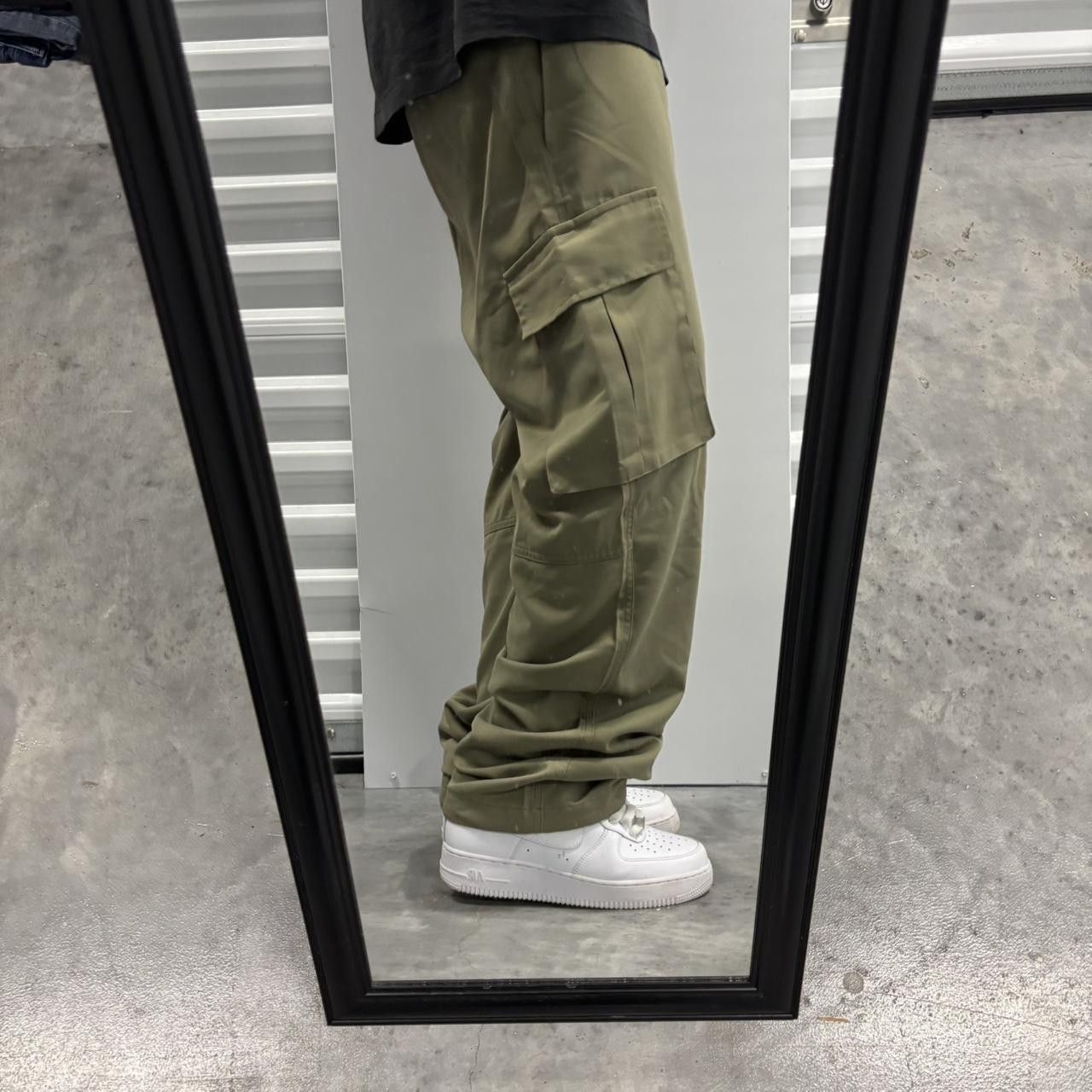 Japanese Brand × Vintage Crazy Vintage Y2K/2000s Streetwear Khaki Cargo Pants w/ Adjustable Waist! Size US 32 / EU 48 - 2 Thumbnail