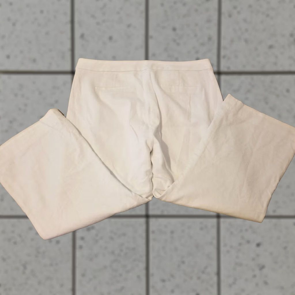 J.Crew J. Crew Womens Pants 16 White Linen Dress Khaki Cotton Chino Trouser Slack Size 38" / US 16 / IT 52 - 1 Thumbnail