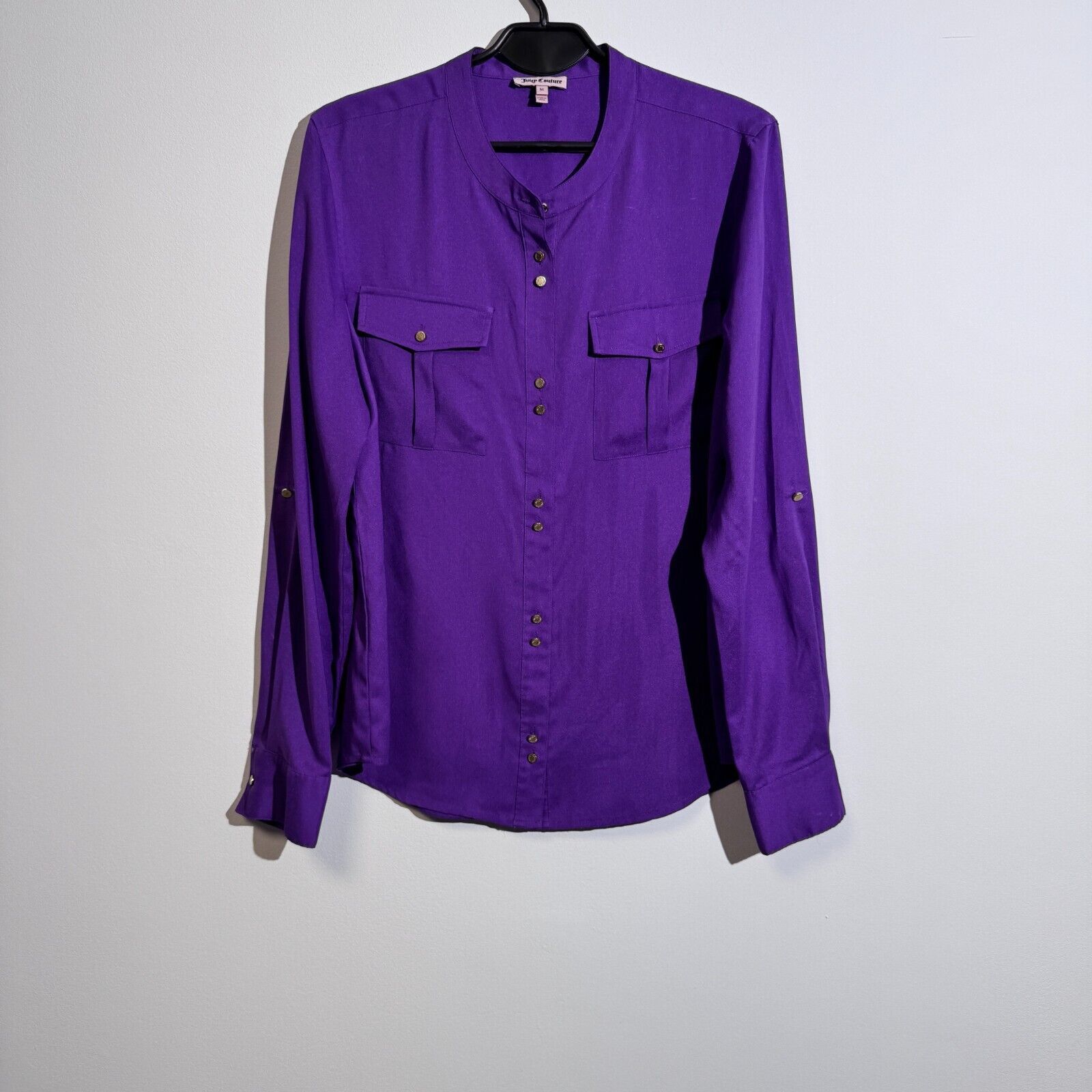 Juicy Couture × Vintage Vintage Juice Couture Purple Polyester Shirt Buton up Size M Size US M / EU 48-50 / 2 - 1 Thumbnail