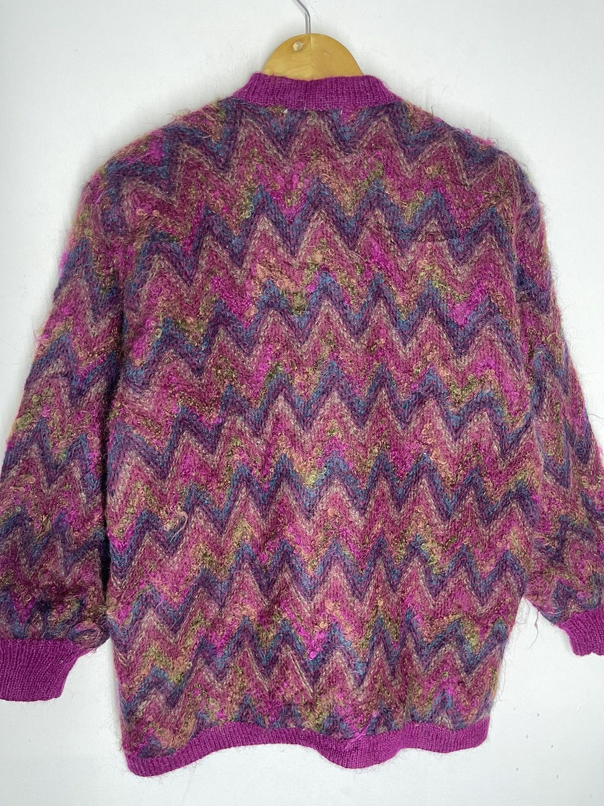 Designer Vintage MOHAIR Inspired Missoni Stripes Jacket Size M / US 6-8 / IT 42-44 - 4 Thumbnail