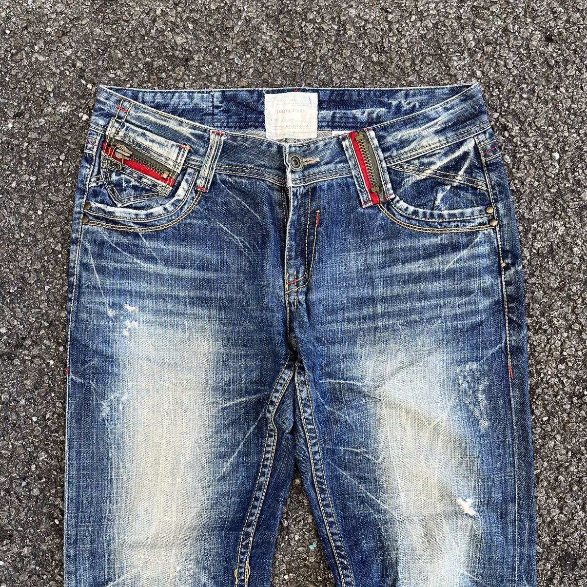 Hysteric Glamour Flared Lolita Jeans Clawmark Distressed Faded Denim Pants Size US 34 / EU 50 - 3 Thumbnail