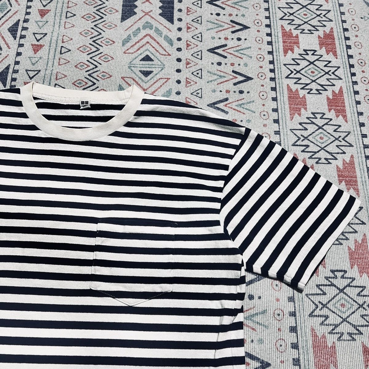 Japanese Brand × Uniqlo Uniqlo Stripe Pocket Tshirt Size US M / EU 48-50 / 2 - 2 Thumbnail