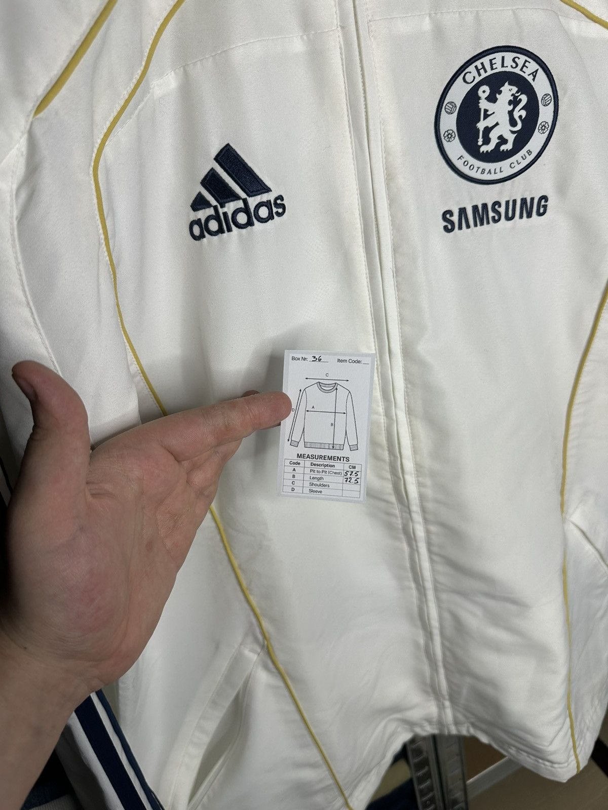 Adidas Vintage Adidas Chelsea FC Football Track Jacket Size S/M Size US M / EU 48-50 / 2 - 14 Thumbnail