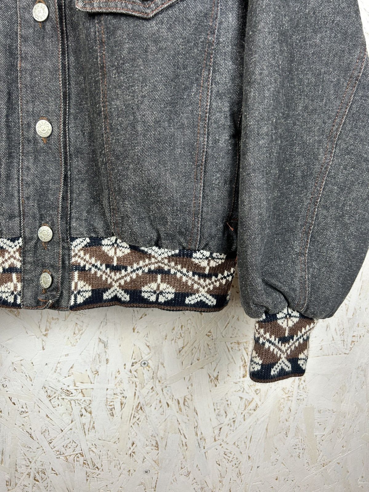Kenzo 90s Vintage Kenzo Sherpa Denim Aztec Woolen Jacket Size M / US 6-8 / IT 42-44 - 4 Thumbnail