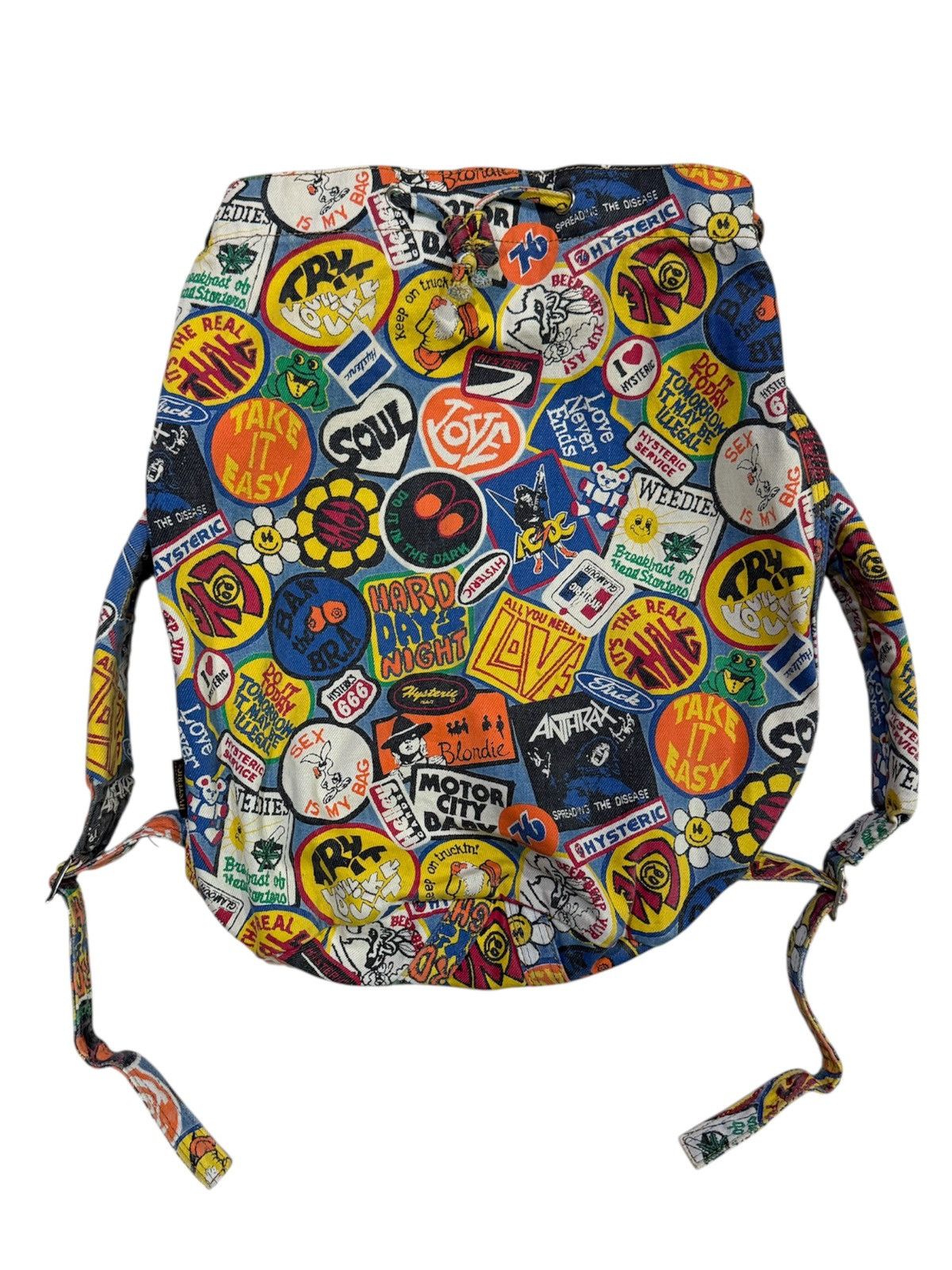 Hysteric Glamour Vintage 1990s Hysteric Glamour Fullprint Band Logo Backpack Size ONE SIZE - 1 Thumbnail