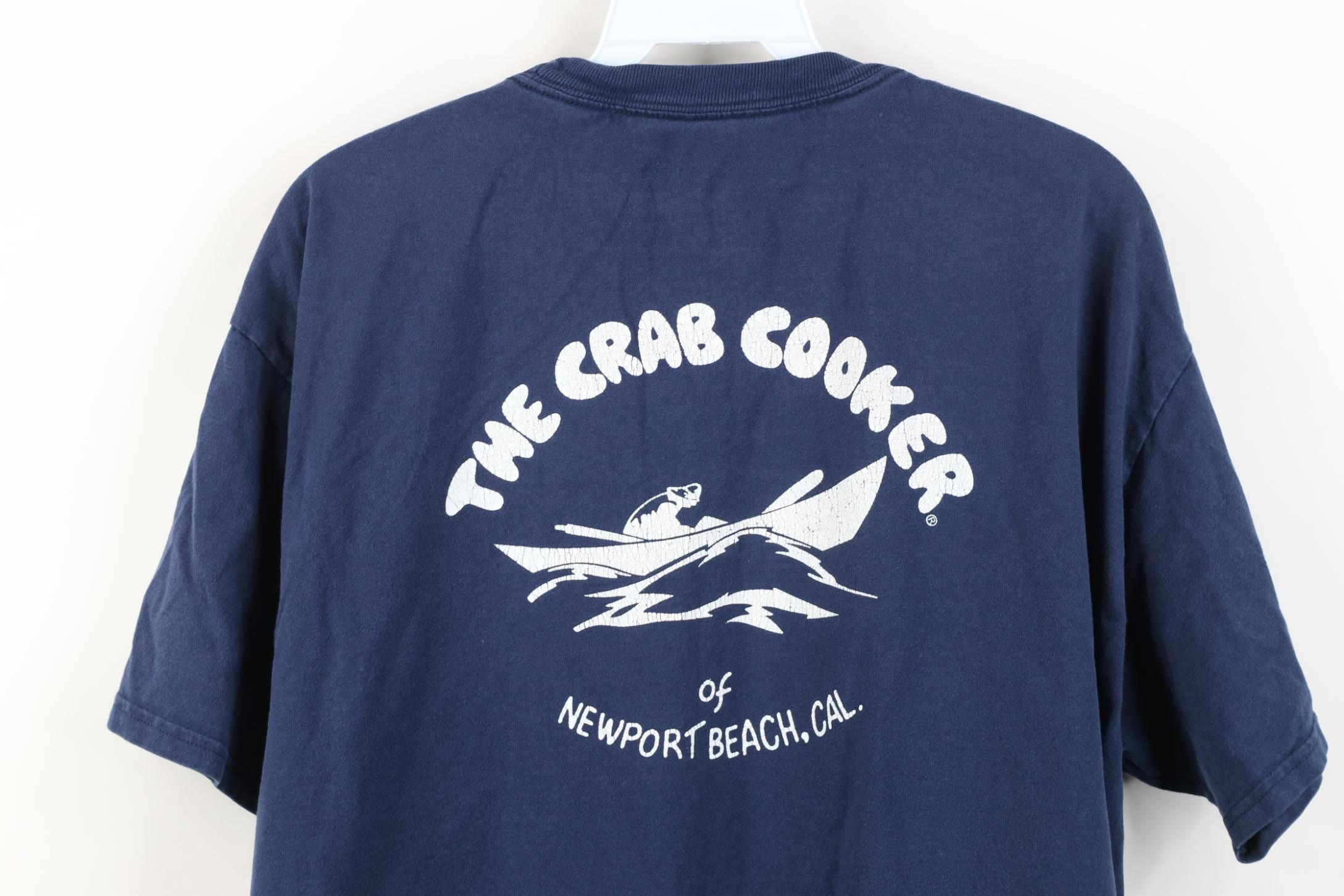 Vintage Y2K The Crab Cooker Newport Beach Eat Lots of Fish T-Shirt Size US L / EU 52-54 / 3 - 12 Thumbnail
