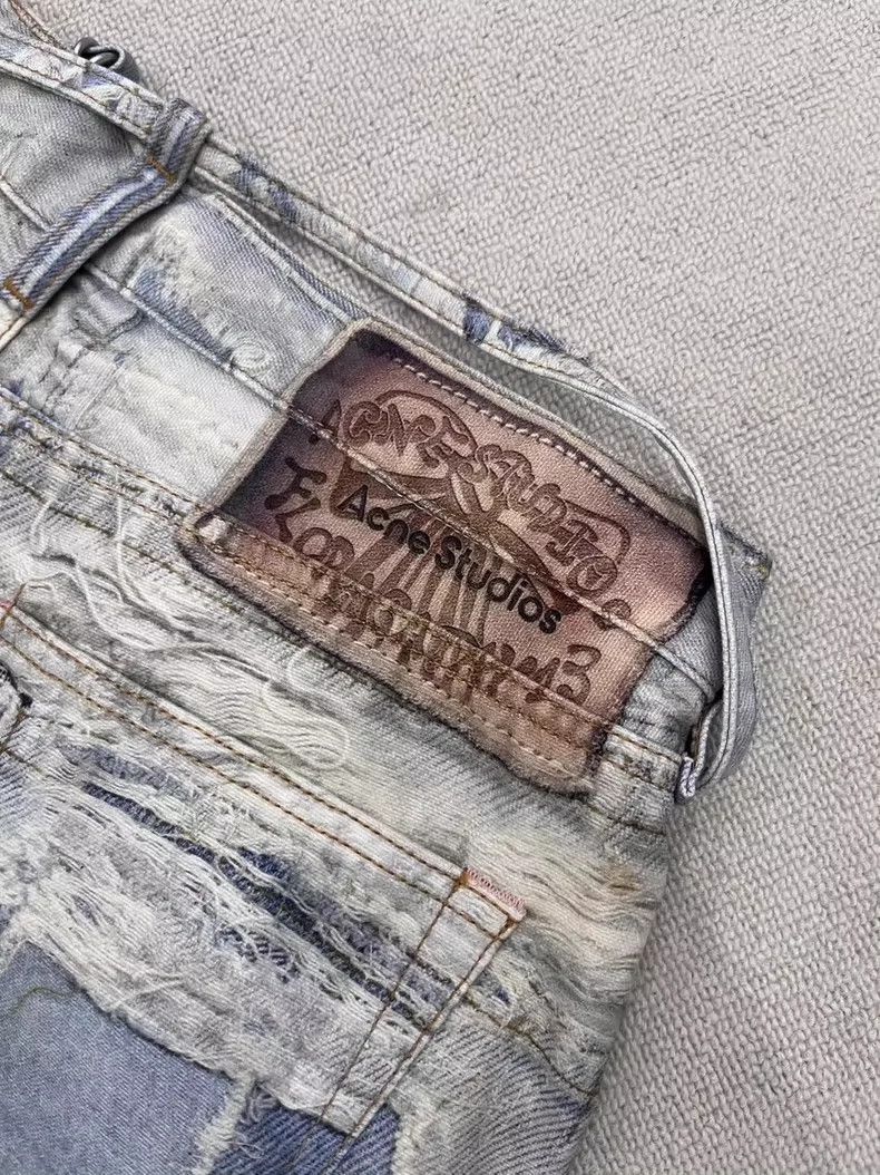 Acne Studios Acne Studios Heavy industry destruction optical illusion i Size US 38 / EU 54 - 1 Thumbnail