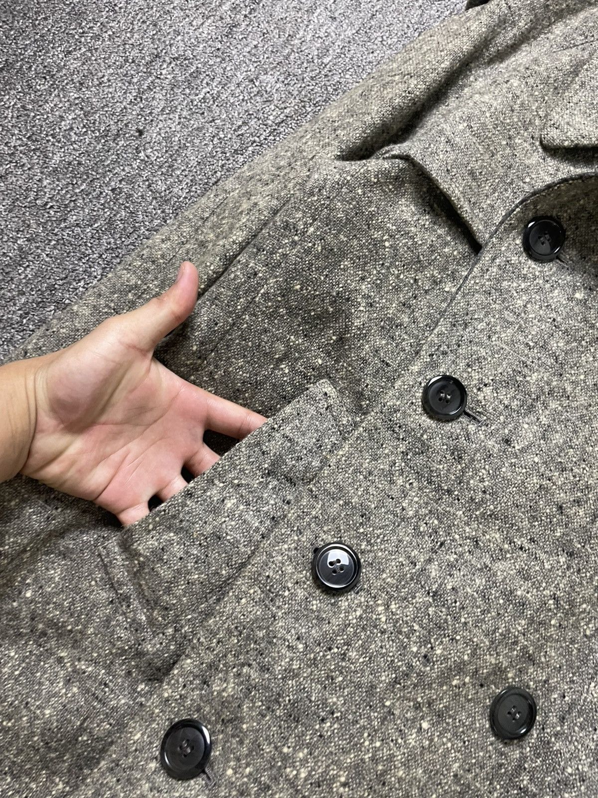 Japanese Brand Vintage D’Urban Double Breasted Wool Trench Coat (180) Size US XXS / EU 40 - 5 Thumbnail