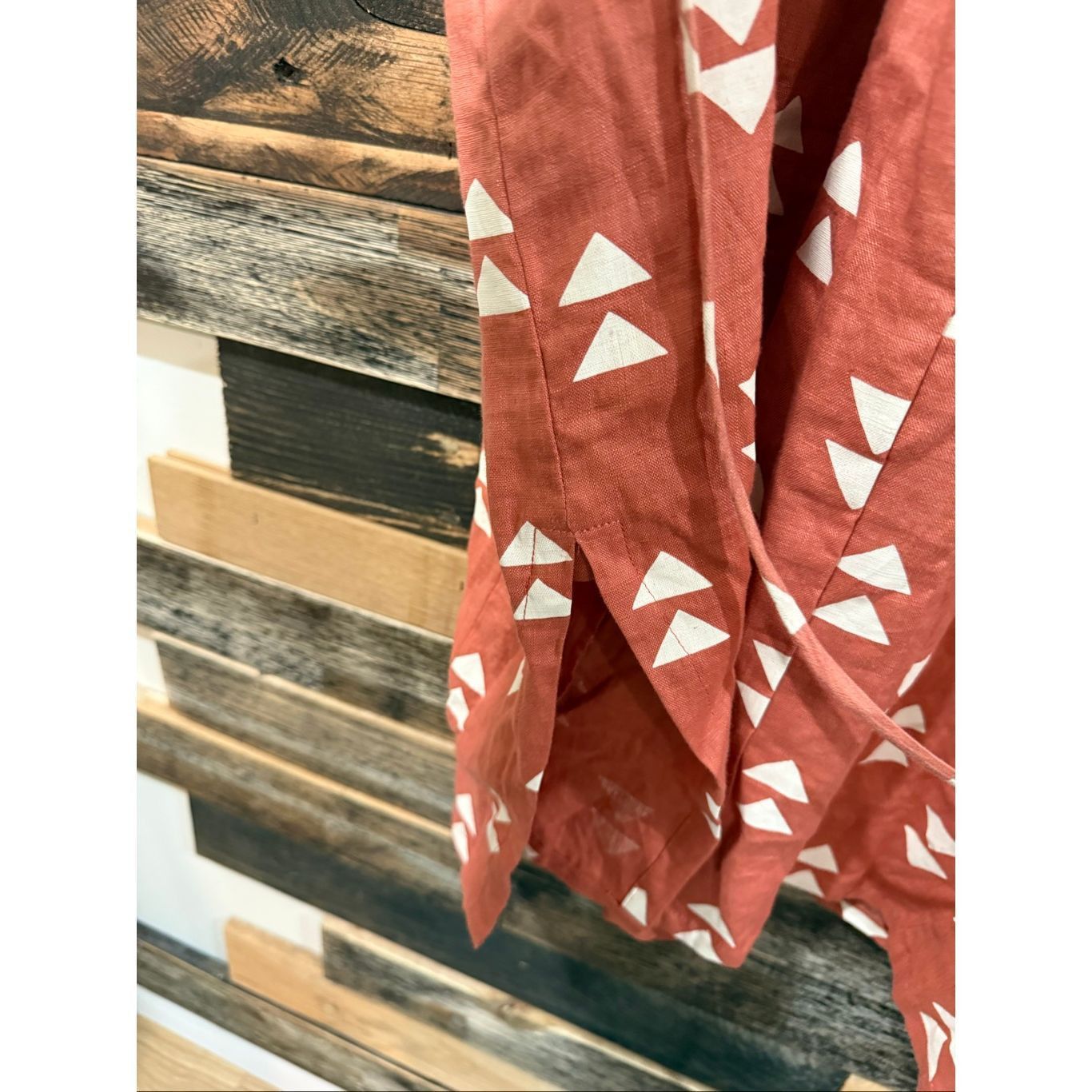 LIZ LISA Lisa Bayne rust/orange linen dress lagenlook size Medium Pet Size M / US 6-8 / IT 42-44 - 8 Thumbnail
