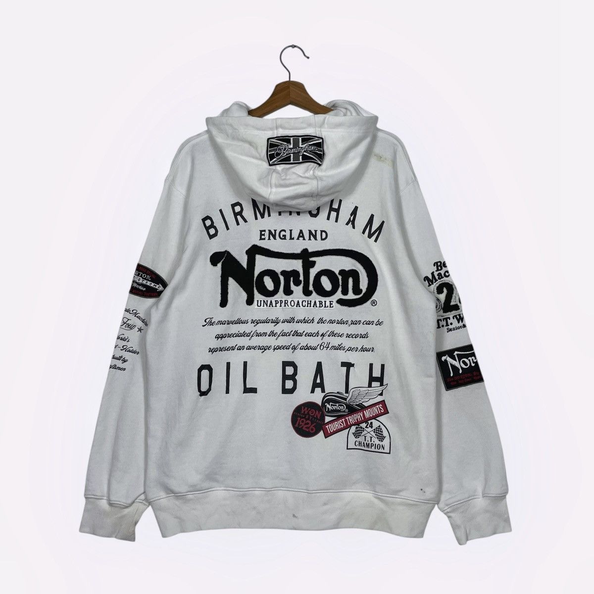Norton Norton Big Logo Zipper Hoodie Size US L / EU 52-54 / 3 - 1 Thumbnail