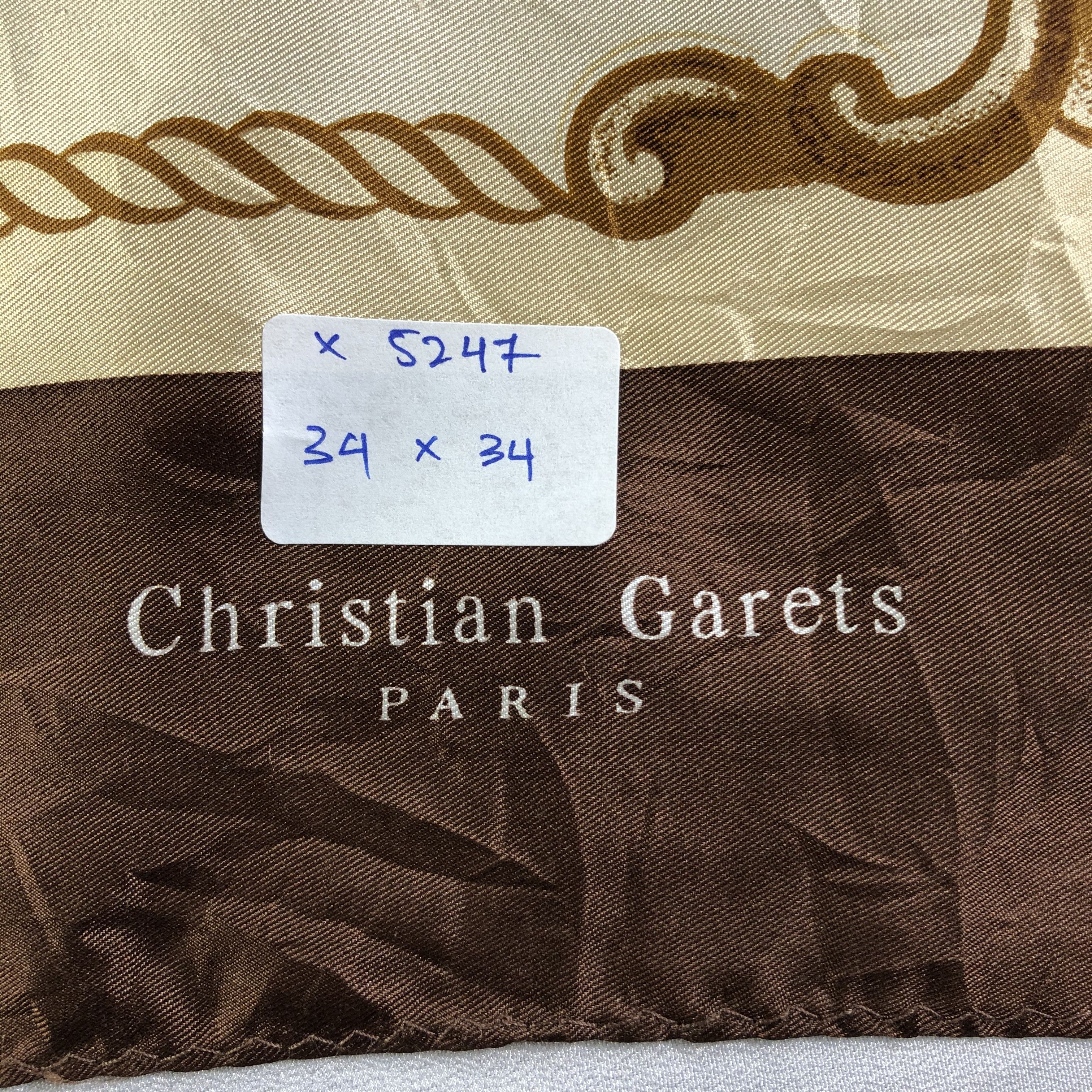Vintage Vintage Christian Garets Paris Silk Scarf Size ONE SIZE - 9 Thumbnail