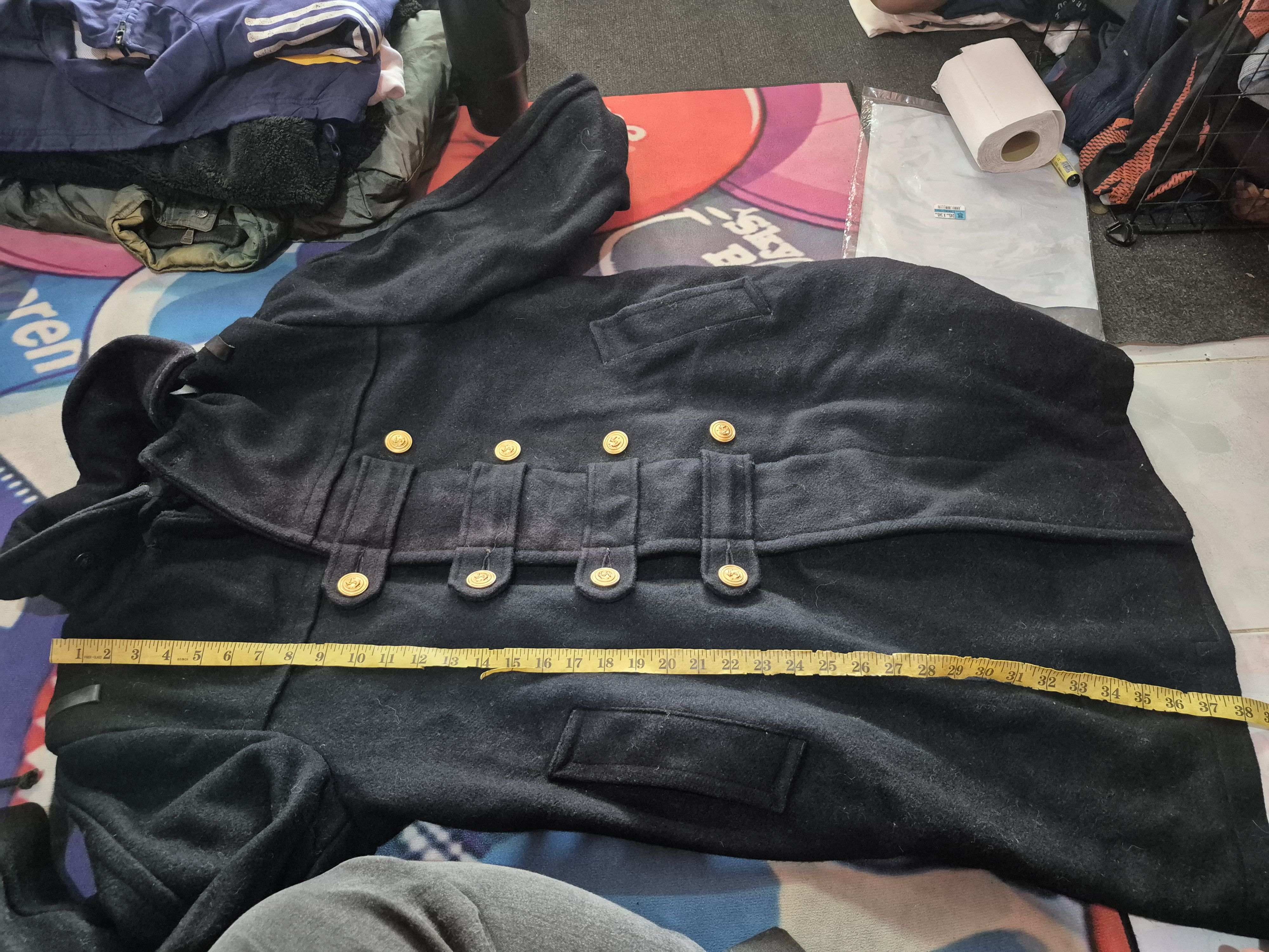 Vintage 🔥 Vintage 70s US Marines Long Coat Wool Jacket Size US L / EU 52-54 / 3 - 20 Thumbnail