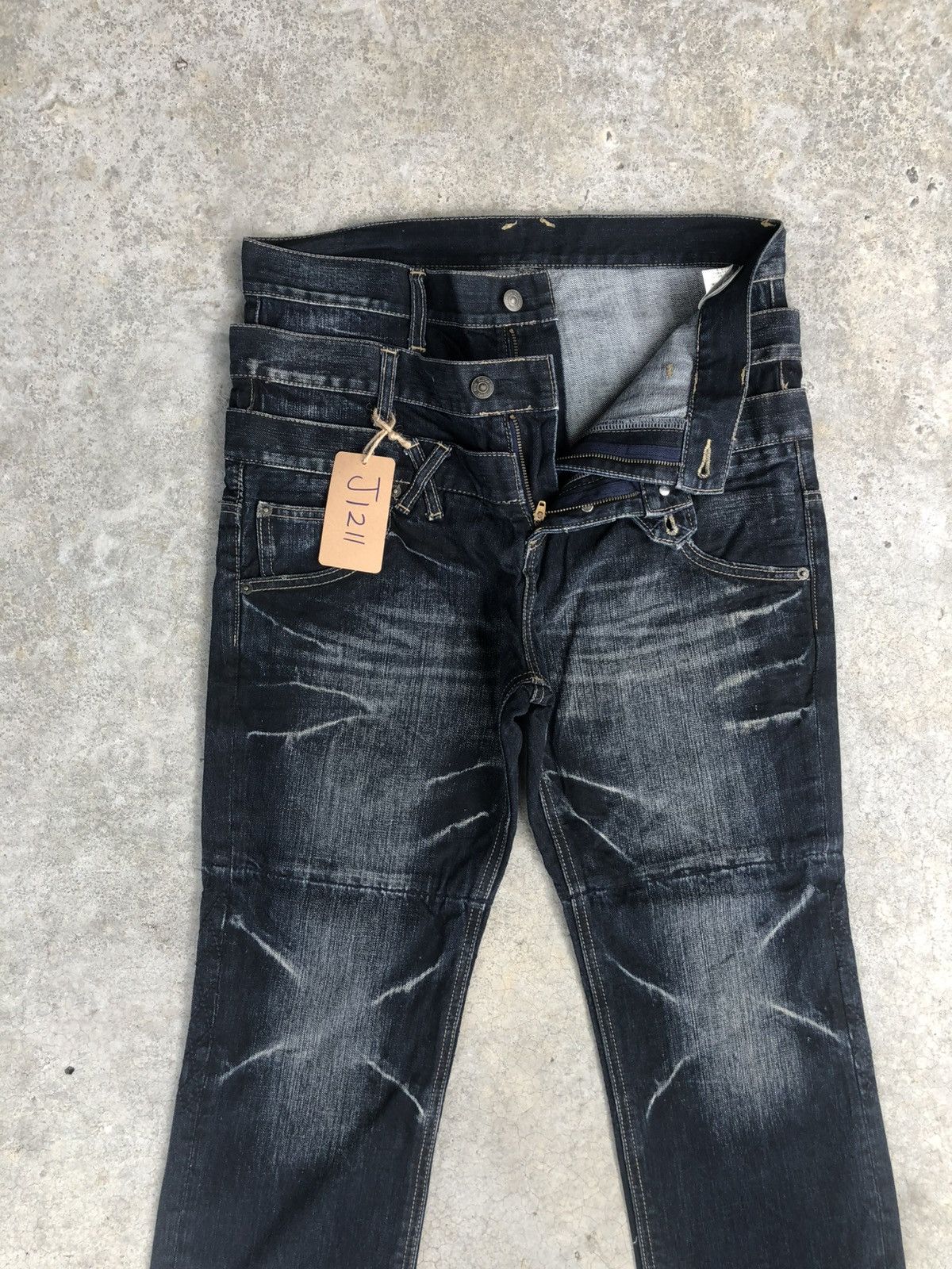 PPFM Japanese PPFM Double Waist Distressed Denim Punk Style Size US 32 / EU 48 - 3 Thumbnail