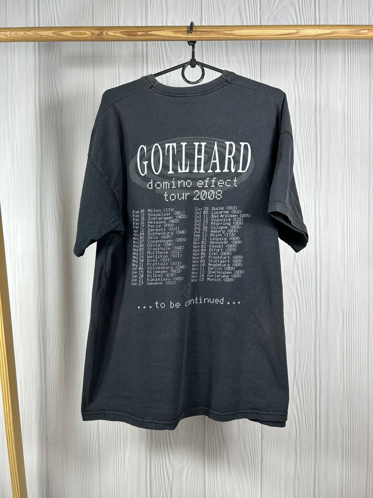 Band Tees Vintage Gotthard Domino Effect 2008 Tour T-Shirt Size XL Size US XL / EU 56 / 4 - 2 Thumbnail