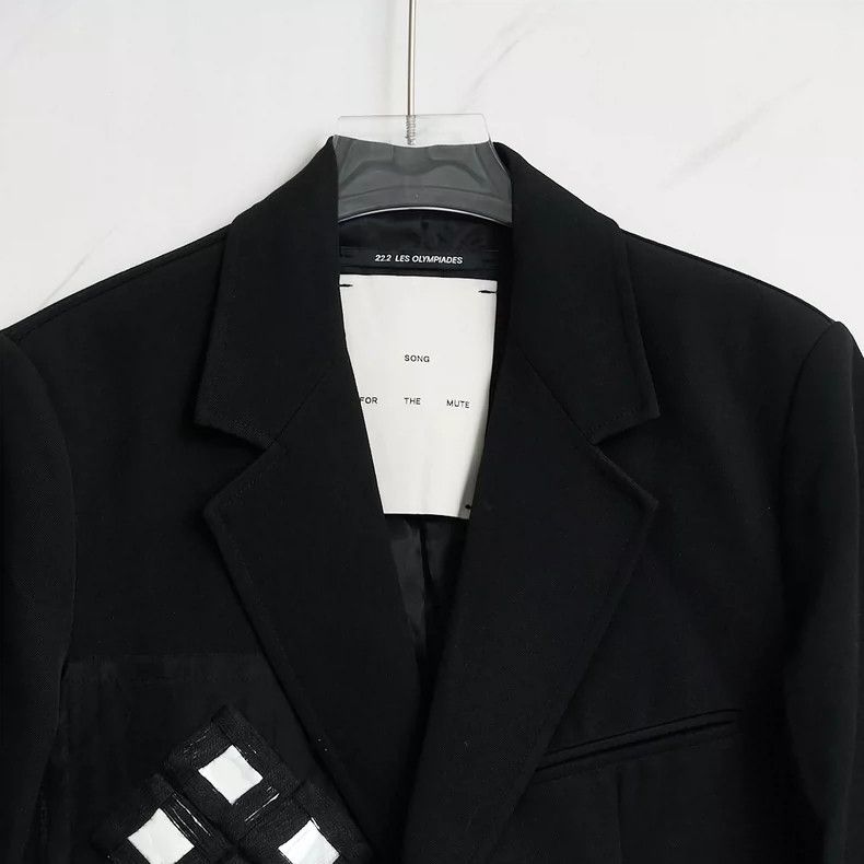 Song For The Mute Song For The Mute Pure black decal suit Size 46R - 9 Thumbnail