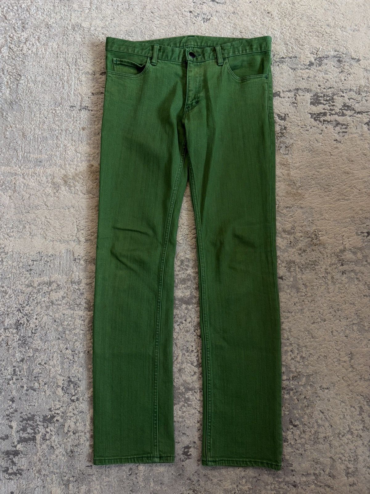 Number (N)ine AW05 Green Pain Denim Size US 31 - 2 Thumbnail