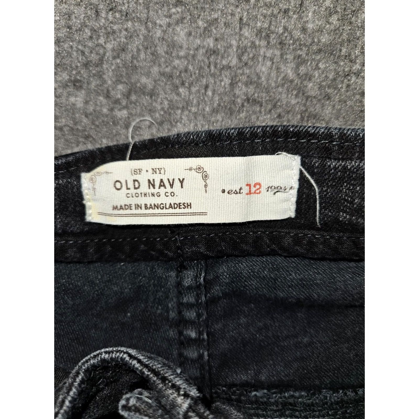 Old Navy VINTAGE Old Navy Jeans Womens 12 Charcoal High Rise Wide Leg Hip Hop Grunge Skater Size 34" / US 12 / IT 48 - 2 Thumbnail