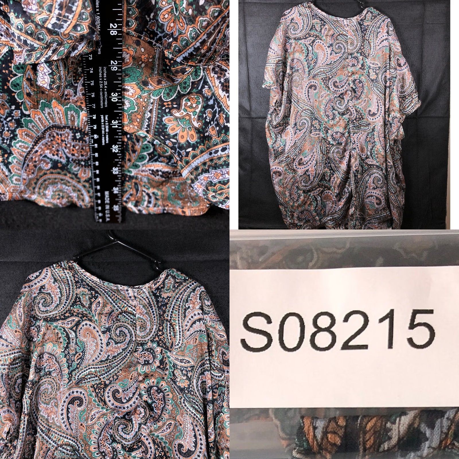 Needles Pins And Needles Women Kimono Multicolor Paisley Open Front 3/4 Sleeve XS/S XS Brown Boho Bohemian Casual Shirt Blouse Women Size XS / US 0-2 / IT 36-38 - 8 Thumbnail