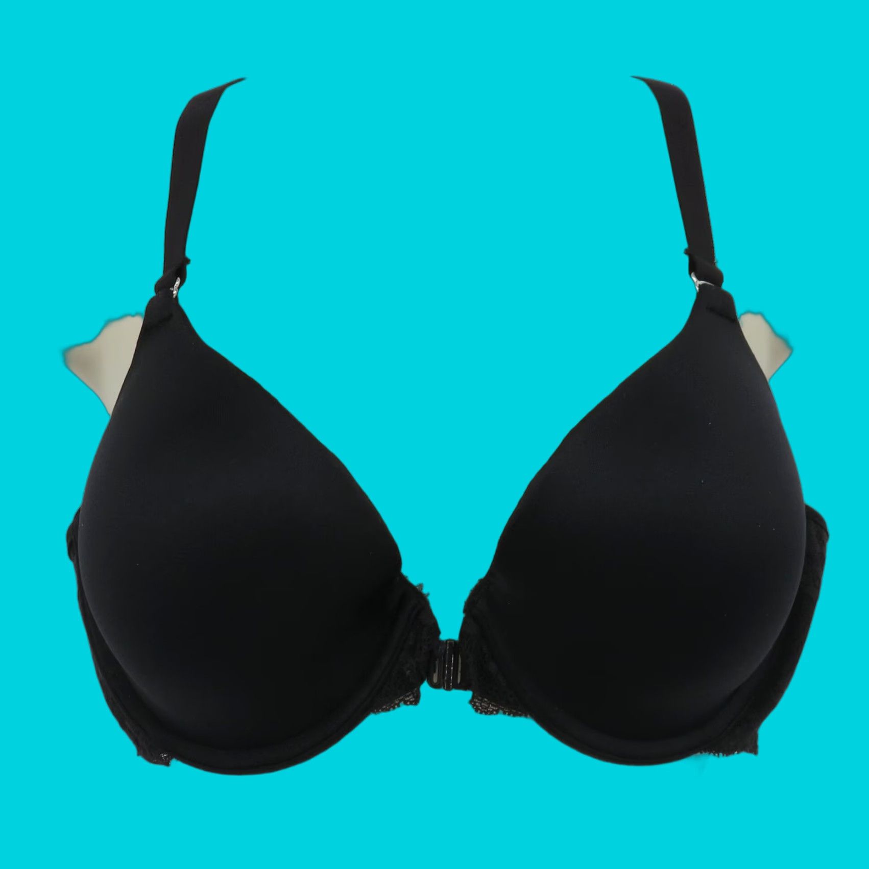 Vintage Maidenform Bra 36B 07112 One Fab Fit Extra Coverage Lace T Back Underwire Black Racerback T-Shirt Bra Women Womens Size ONE SIZE - 1 Thumbnail
