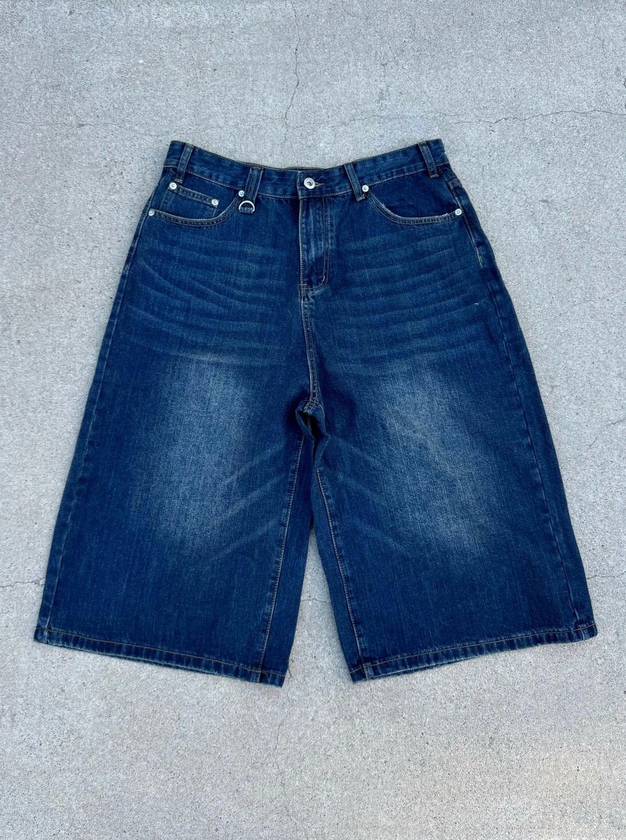 Japanese Brand Navy washed Jorts Size US 32 / EU 48 - 1 Thumbnail