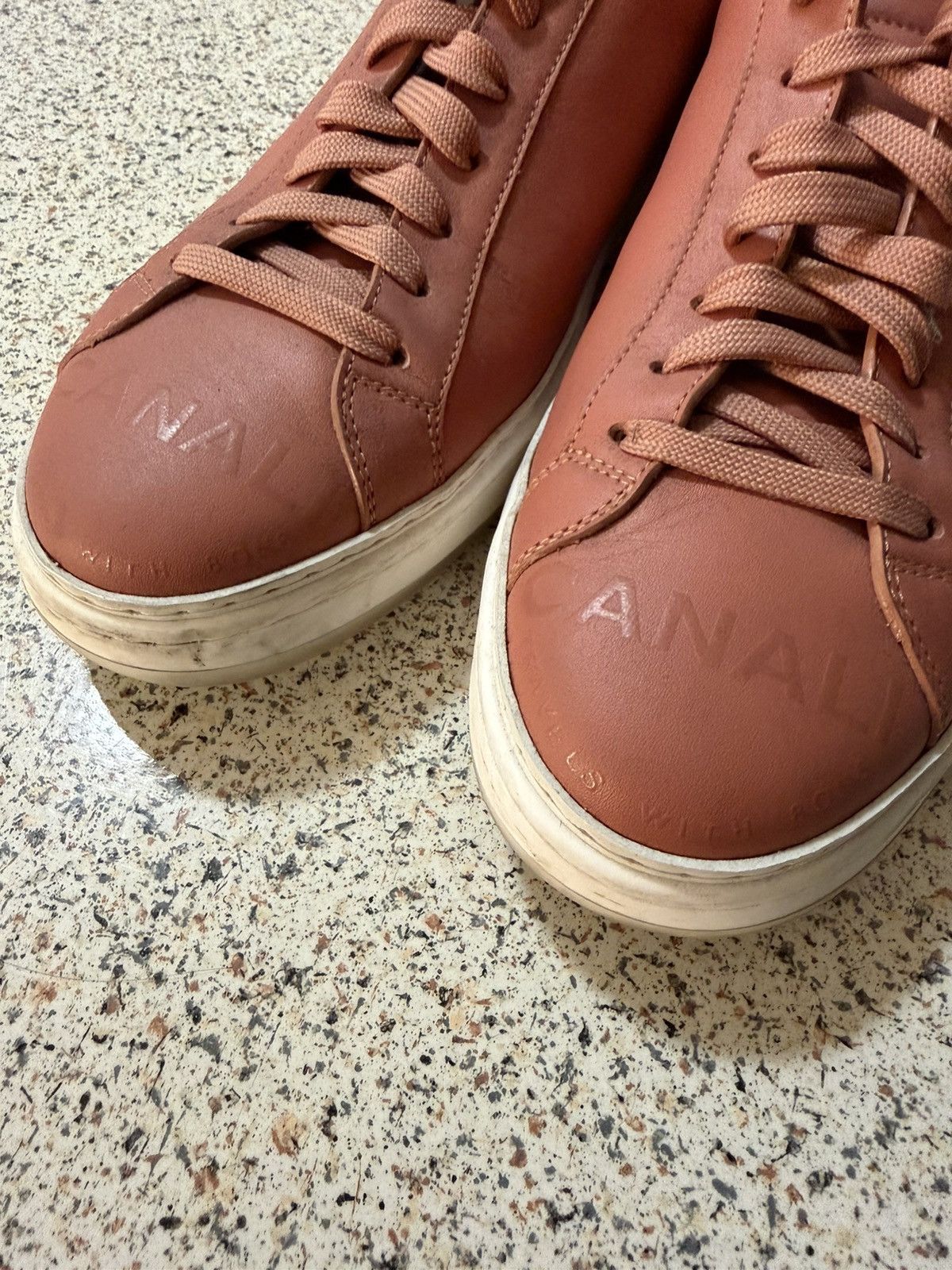 Canali 8on8 Pink Low Top Sneakers Size US 10 / EU 43 - 4 Thumbnail