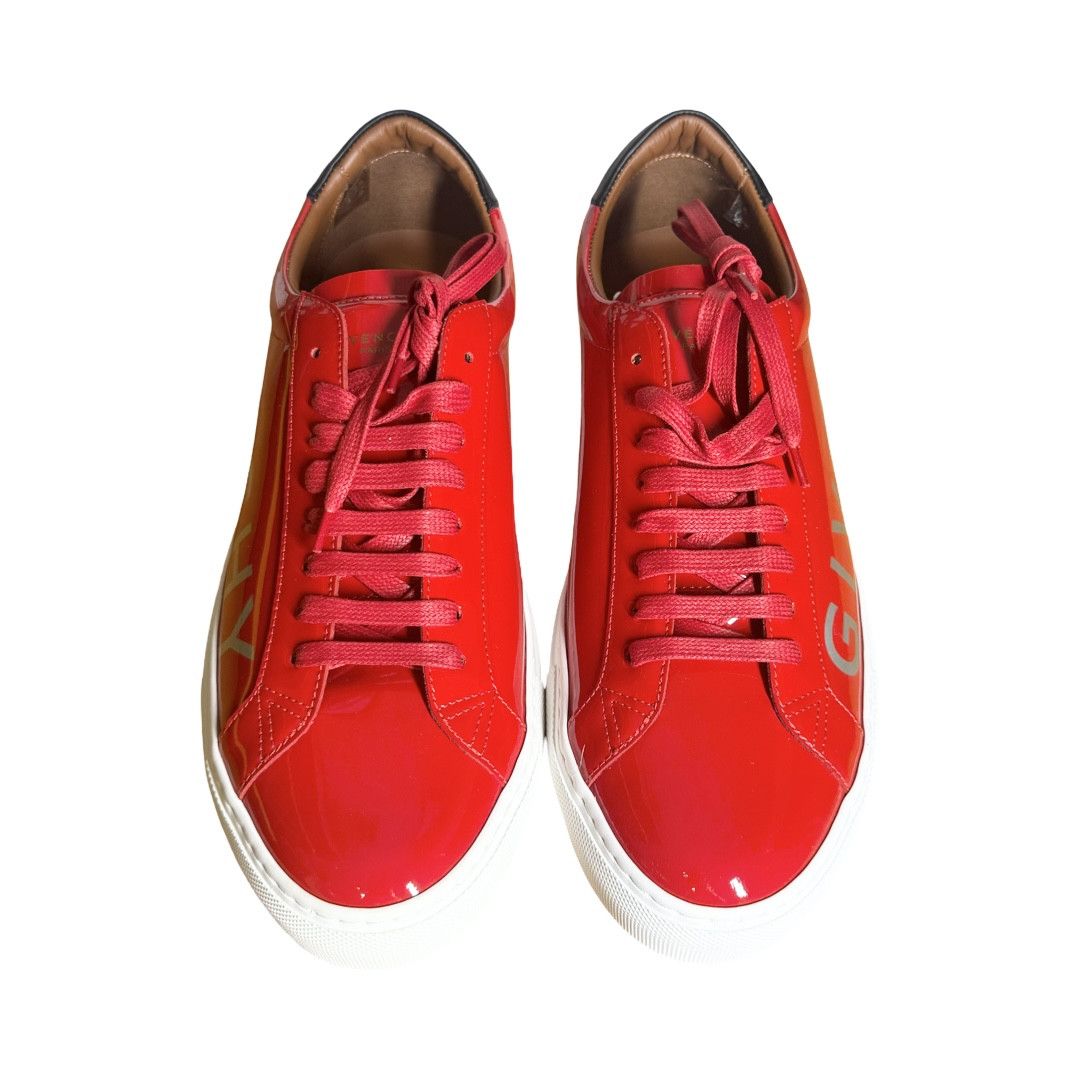 Givenchy Givenchy Men's Red Patent Urban Knots Sneakers Size US 9 / EU 42 - 3 Thumbnail