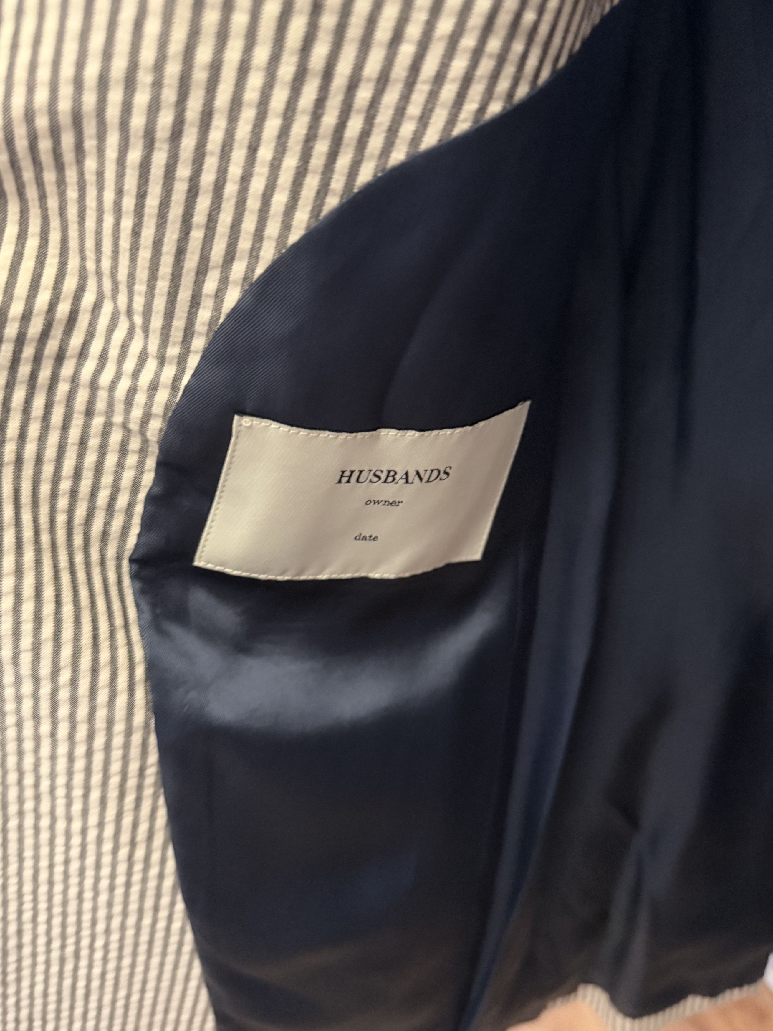 HUSBANDS Husbands Paris Single-Breasted Seersucker Jacket Size 36R - 2 Thumbnail