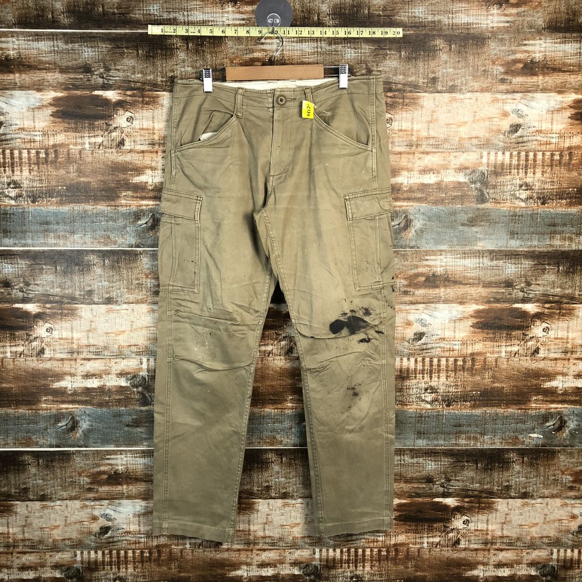 Japanese Brand DL Back Number Brown Cargo Multpocket Pants #C120 Size US 32 / EU 48 - 1 Thumbnail