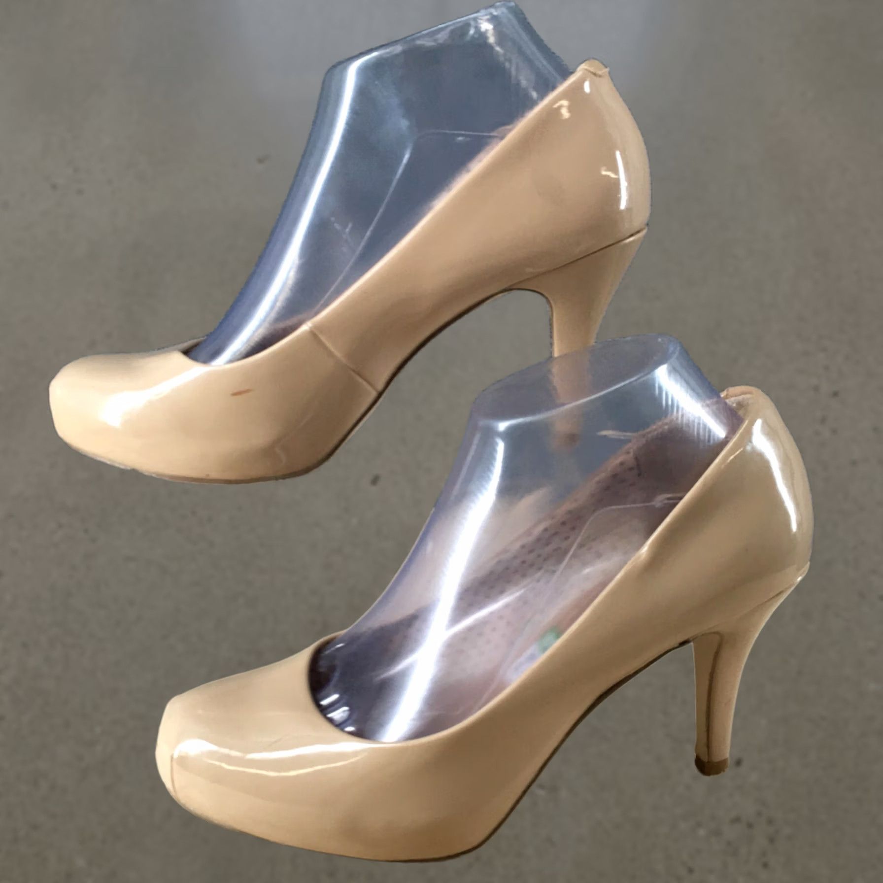 Vintage Madden Girl Heels Womens 7.5 Getta Pump Stiletto Beige Faux Leather Slip On Pump Ladies Beige Stiletto Heel Womens Shoes Size US 8 / IT 38 - 1 Thumbnail